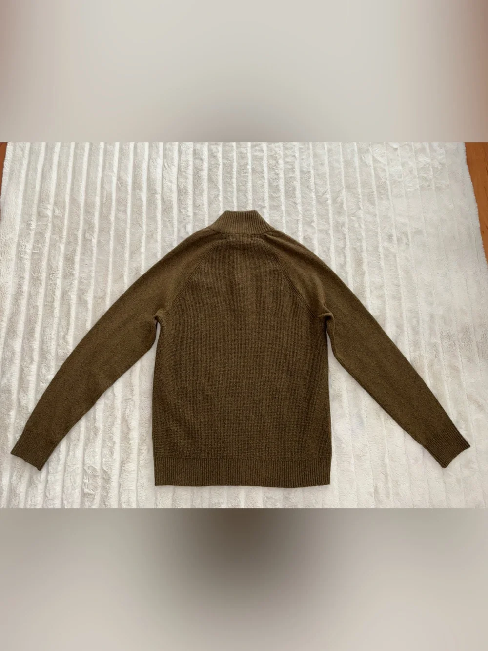 Banana Republic New Heathered Olive green Button Mock neck Men's L sweater
